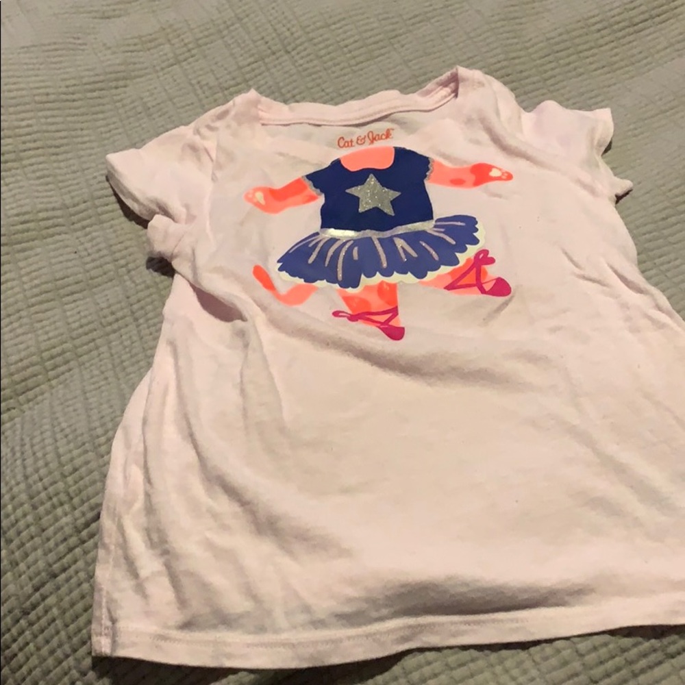 Girls shirt sleeved ballet tee